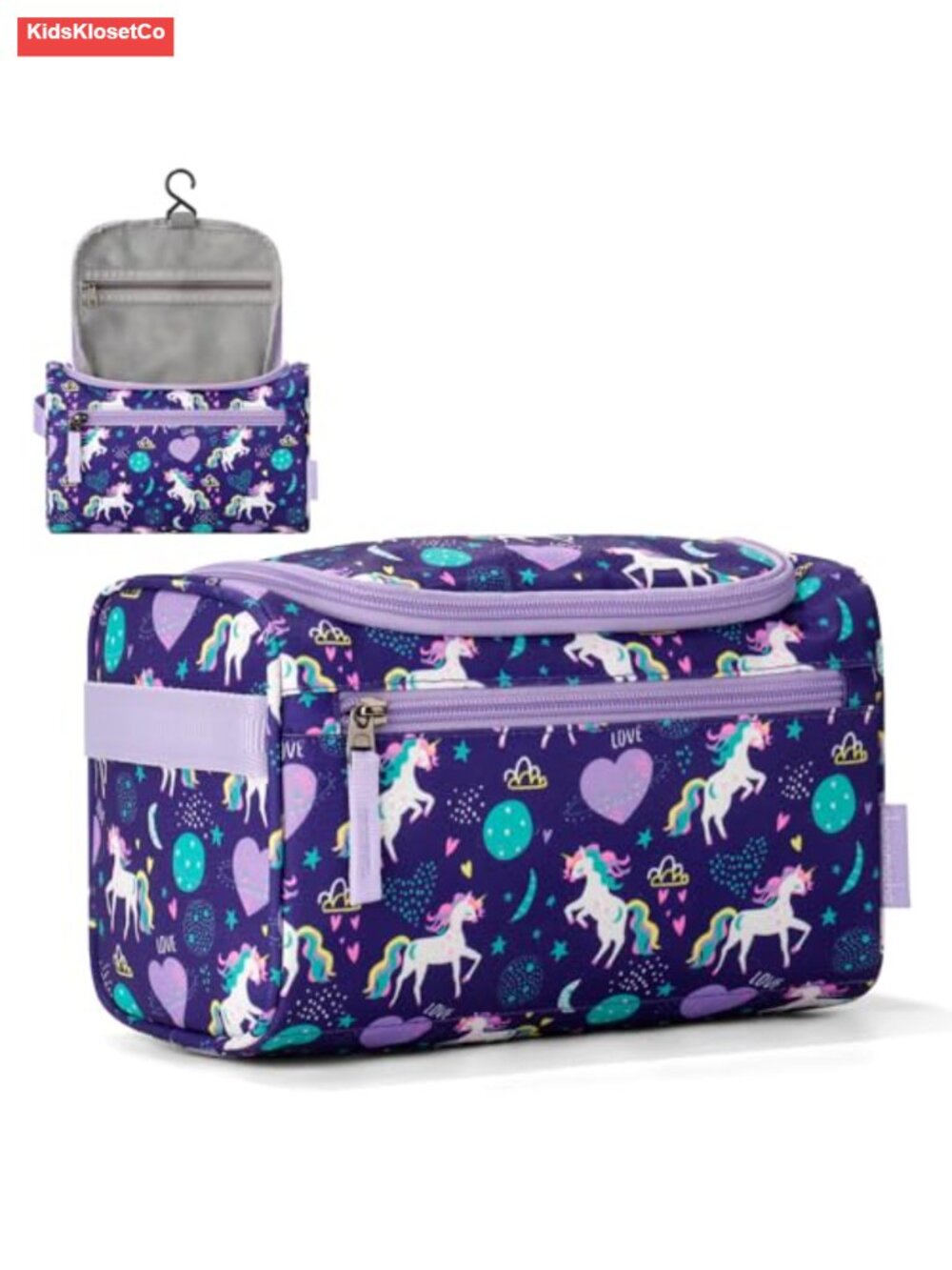 Hanging Waterproof Travel Toiletry Bag for Girls, Large Cosmetic Organizer,